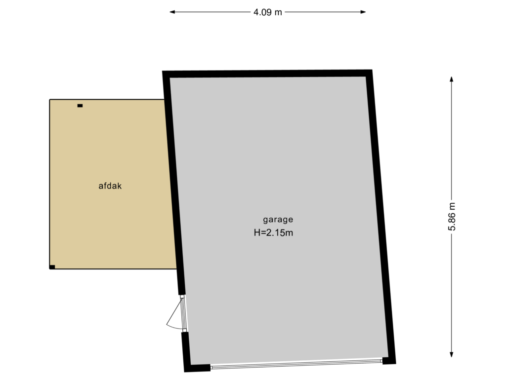 View floorplan of Garage of Buurmansweg 80