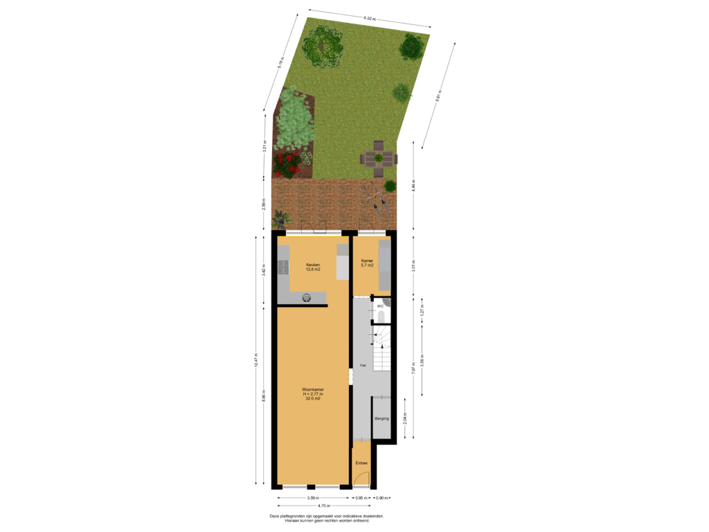 Bekijk plattegrond van Begane Grond Met Tuin van Essenburgsingel 151-A