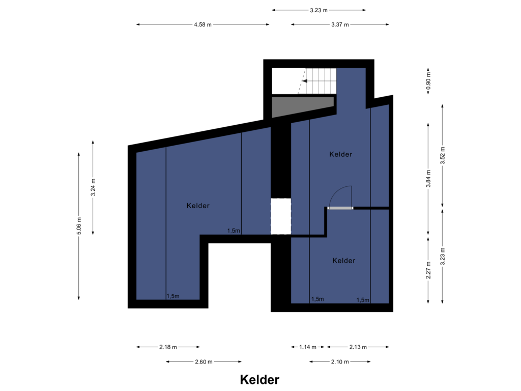 Bekijk plattegrond van Kelder van Marktstraat 40