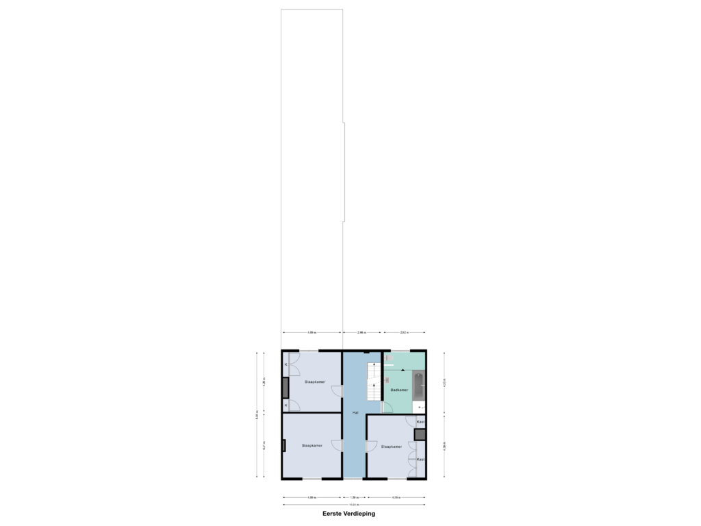 Bekijk plattegrond van Eerste Verdieping van Marktstraat 40