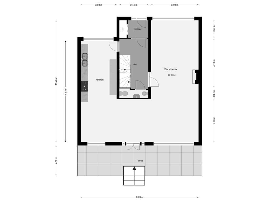 Bekijk plattegrond van Begane Grond van Ghisebrecht Bokellaan 27