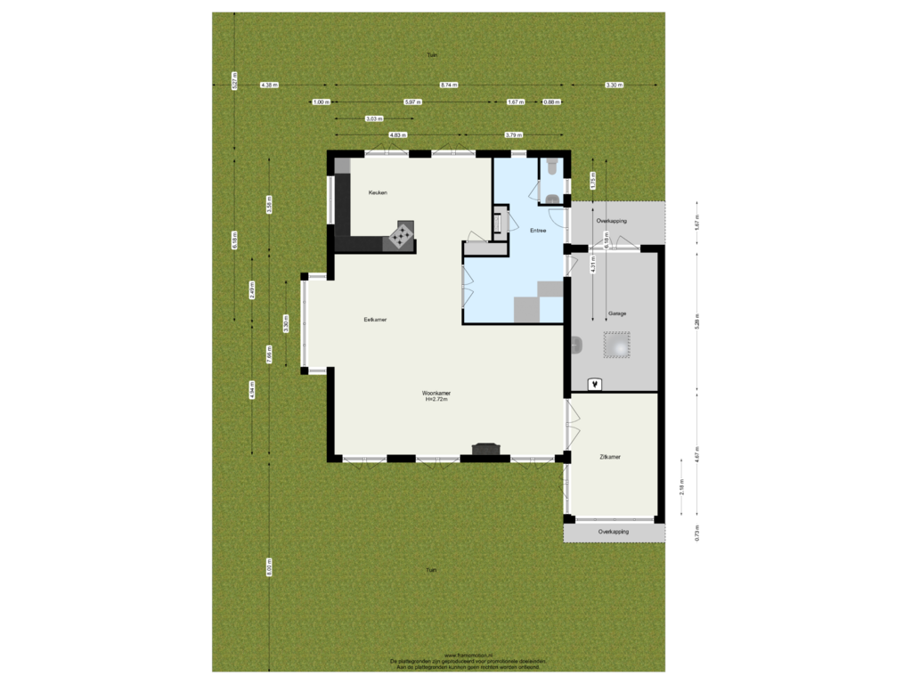 Bekijk plattegrond van Begane Grond tuin van Papiermolen 19