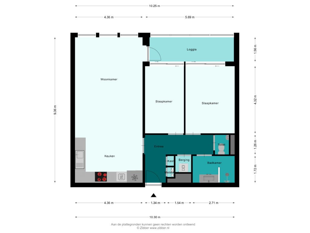 Bekijk plattegrond van Appartement van Eva Besnyöstraat 35