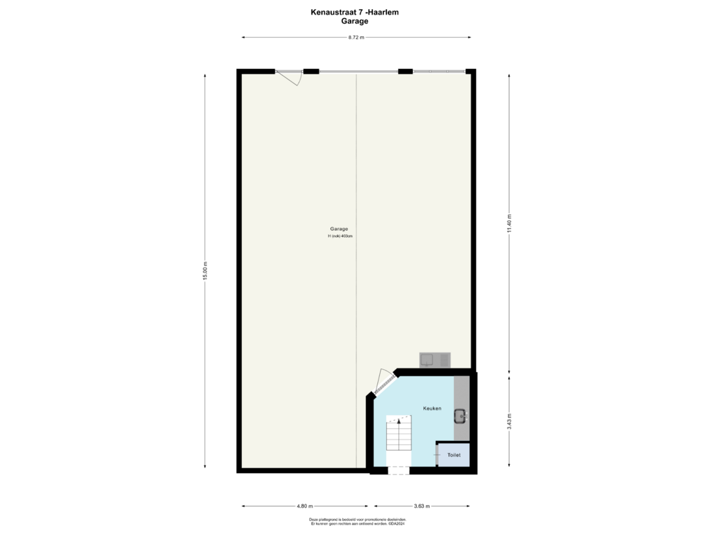 View floorplan of Garage of Kenaustraat 7