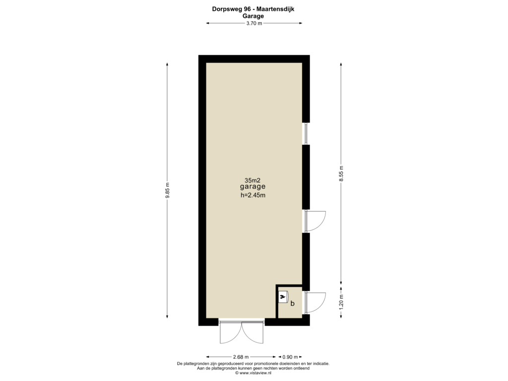 Bekijk plattegrond van GARAGE van Dorpsweg 96