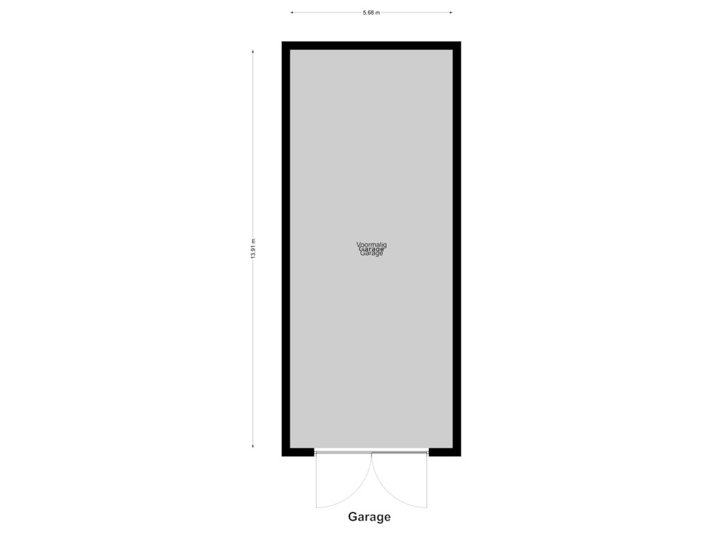 View floorplan of Garage of Beneden Boukoul 37