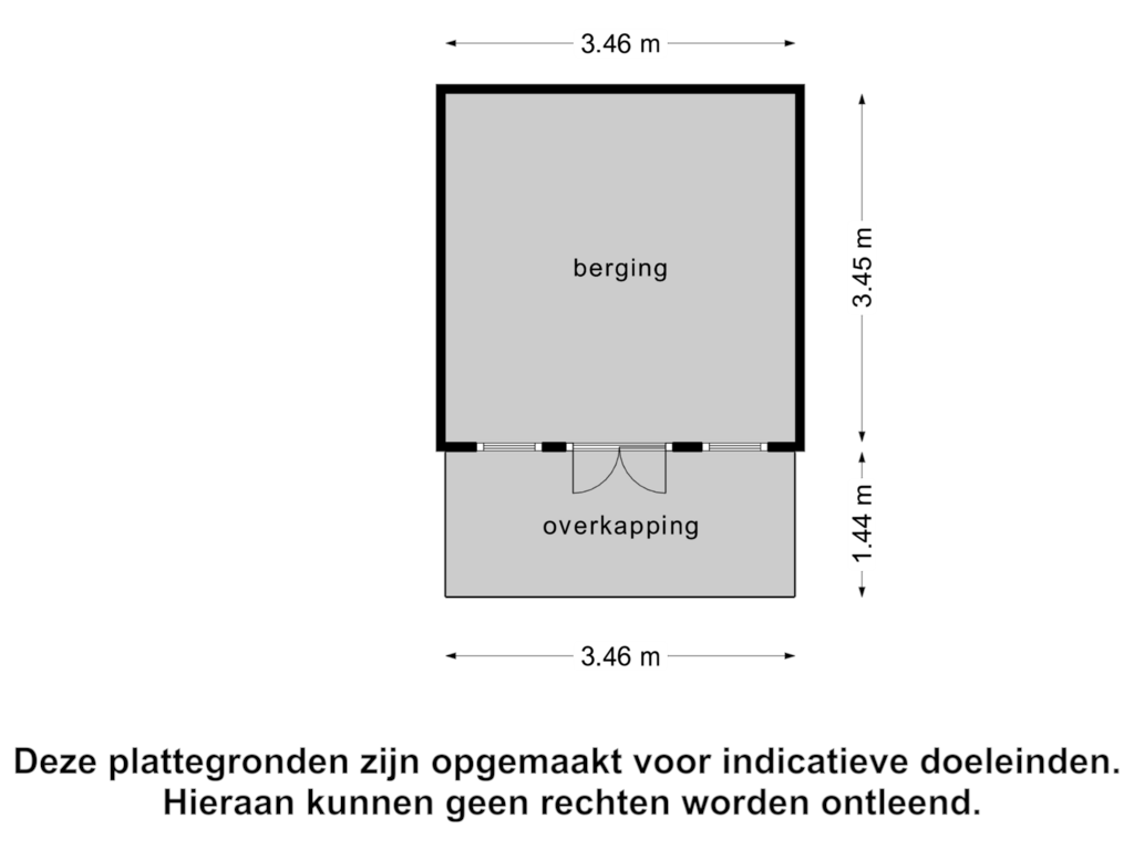 Bekijk plattegrond van Berging van Westenesscherstraat 8