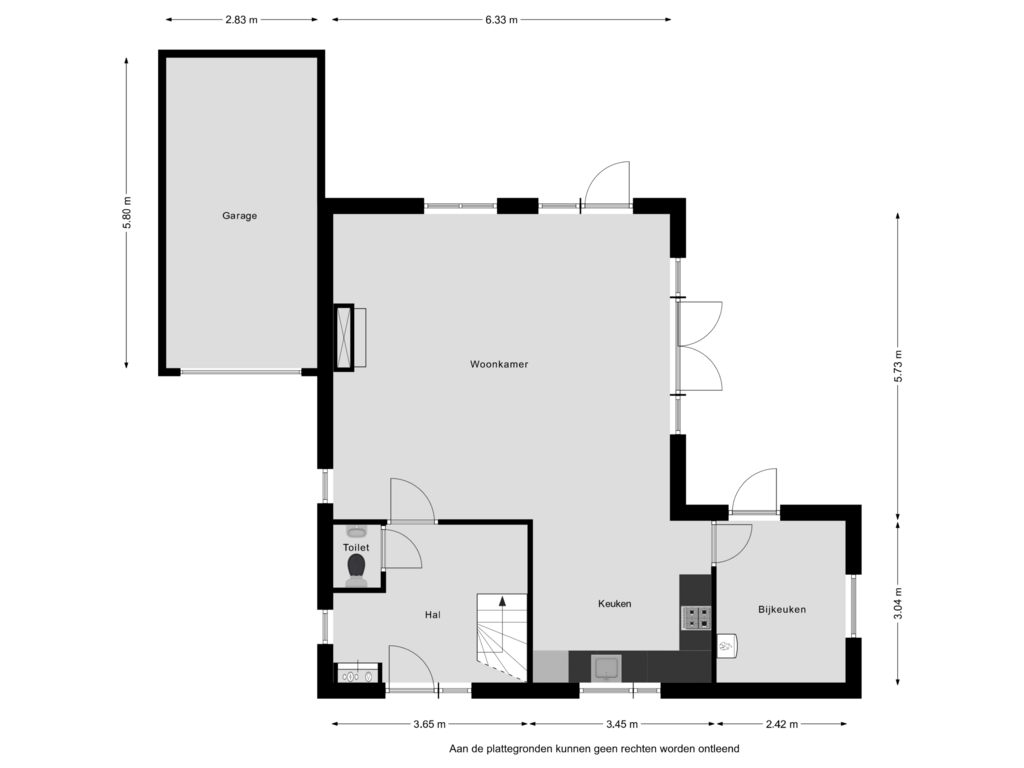 Bekijk plattegrond van Begane grond van De Bollen 7