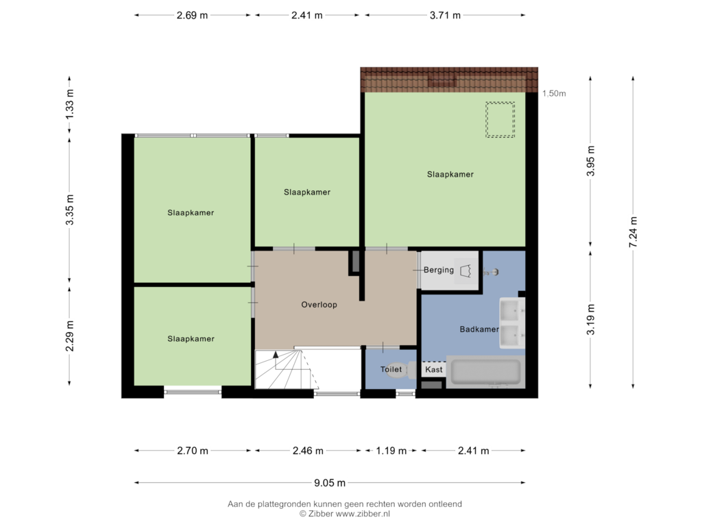 Bekijk plattegrond van Eerste verdieping van Reigerskamp 369