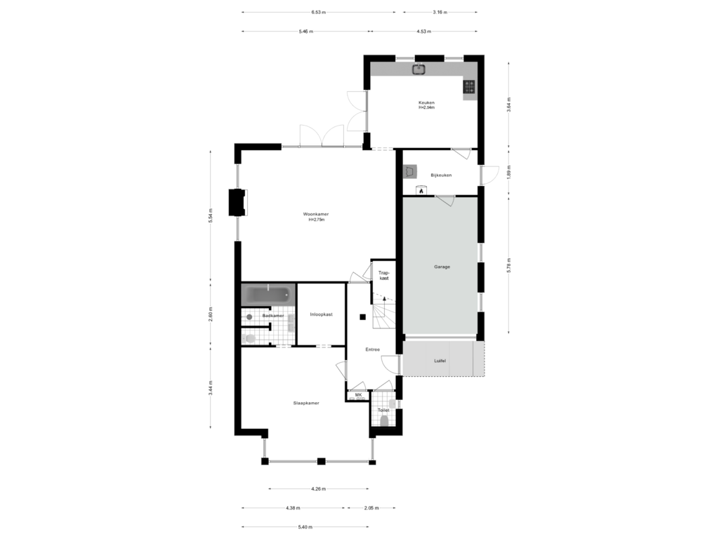 View floorplan of Begane Grond of Reine Claude 15