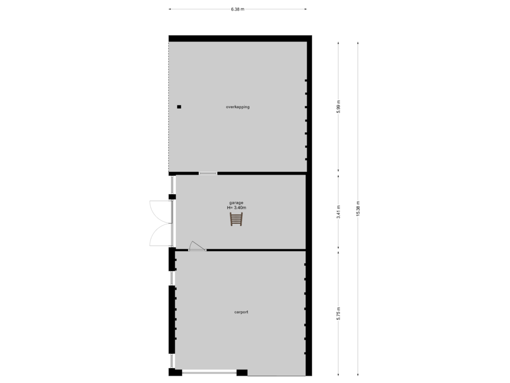 Bekijk plattegrond van Garage van Hogeweg 39