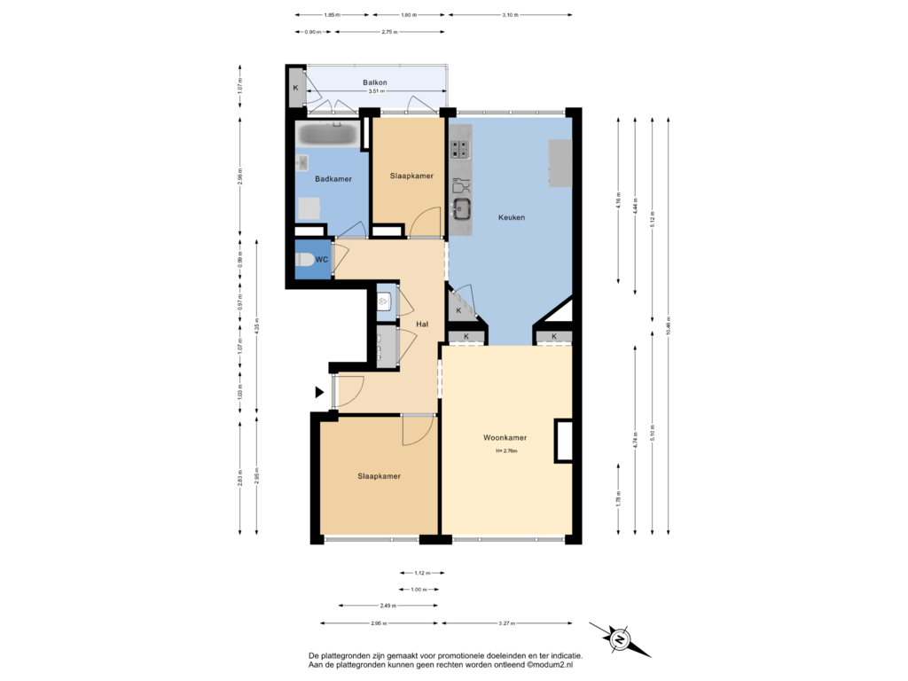 View floorplan of 1e Verdieping of Pasteurstraat 123