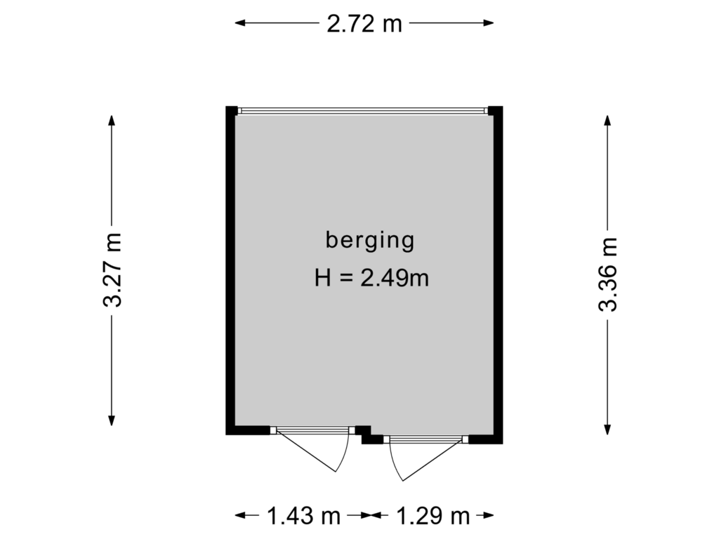 View floorplan of Berging of Rotgans 15