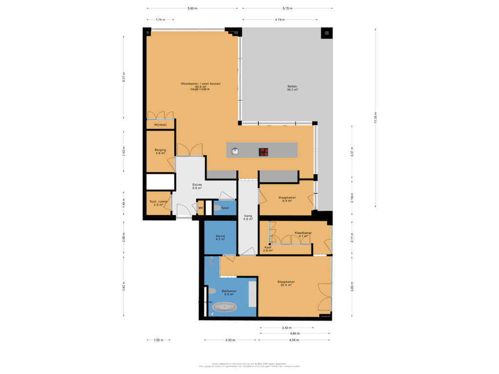 Bekijk plattegrond van 11e woonlaag van Zodiakplein 85