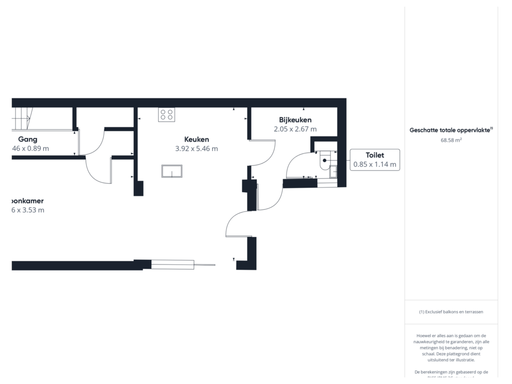 Bekijk plattegrond van Begane grond van Walstraat 6