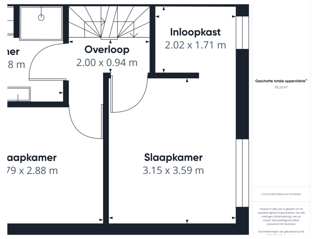 Bekijk plattegrond van 1e Verdieping van Walstraat 6