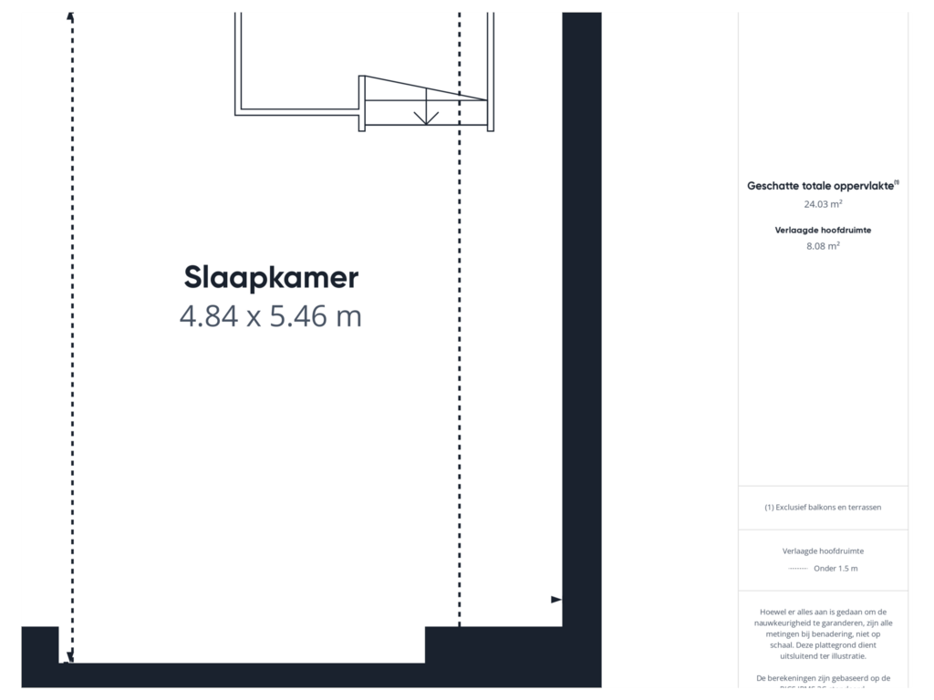 Bekijk plattegrond van 2e Verdieping van Walstraat 6