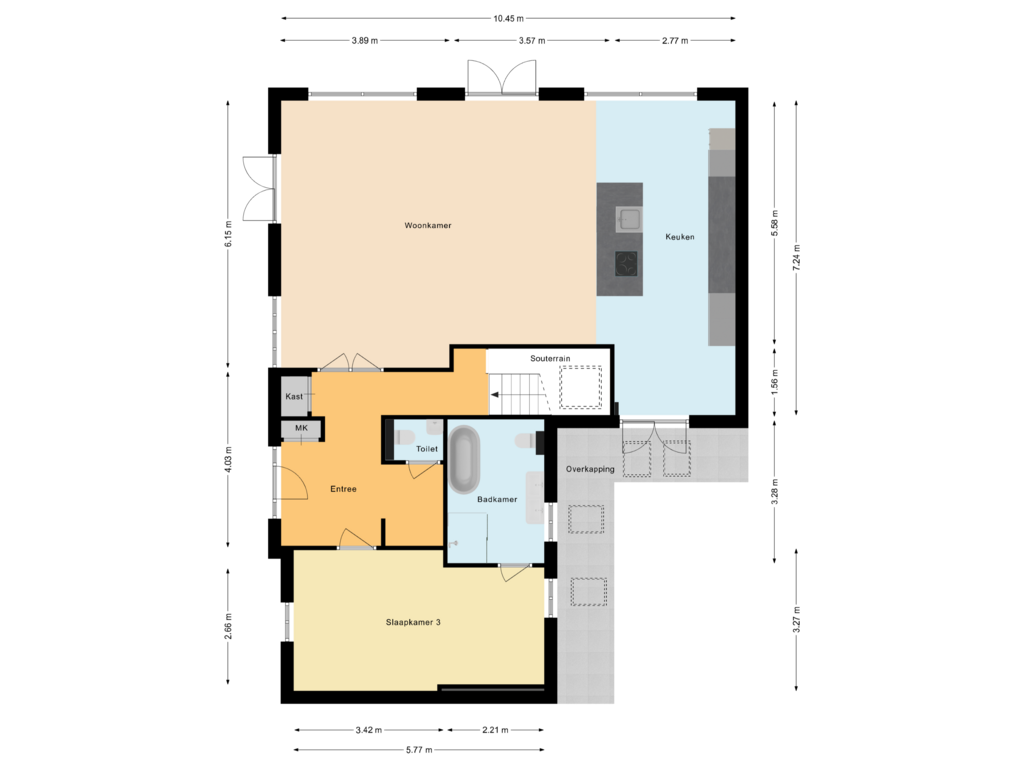 View floorplan of Begane Grond of Kerkpad ZZ 154