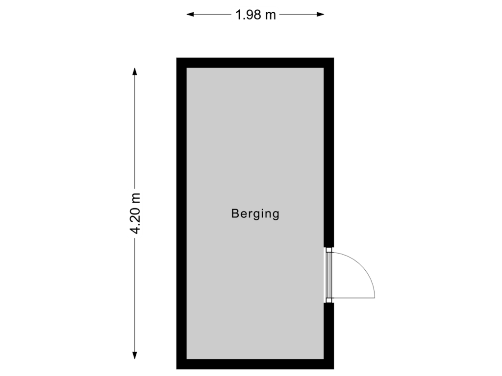 View floorplan of Berging of Kerkpad ZZ 154