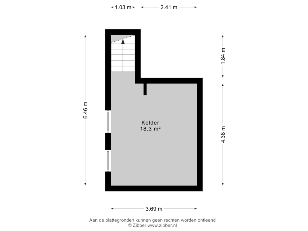 View floorplan of Kelder of Stationsweg 7