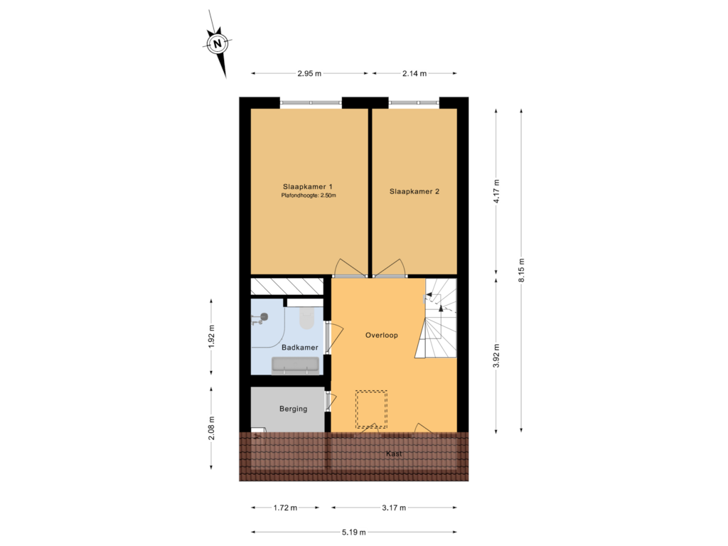 Bekijk plattegrond van 1e Verdieping van Hoepelmakerhof 9