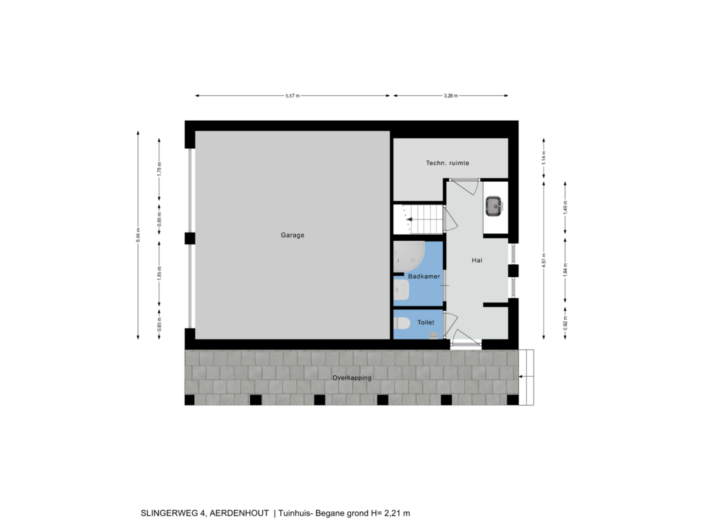 Bekijk plattegrond van Tuinhuis- Begane grond van Slingerweg 4