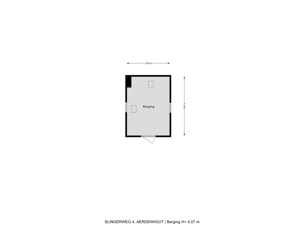 Bekijk plattegrond van Berging van Slingerweg 4