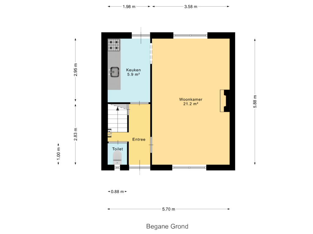 Bekijk plattegrond van Begane Grond van H.A. Schreuderstraat 25