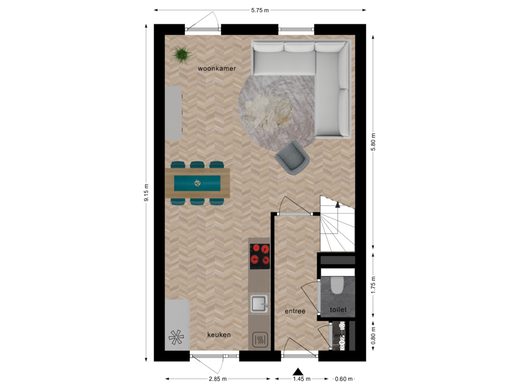 Bekijk plattegrond van Begane Grond van Rembrandthof 54