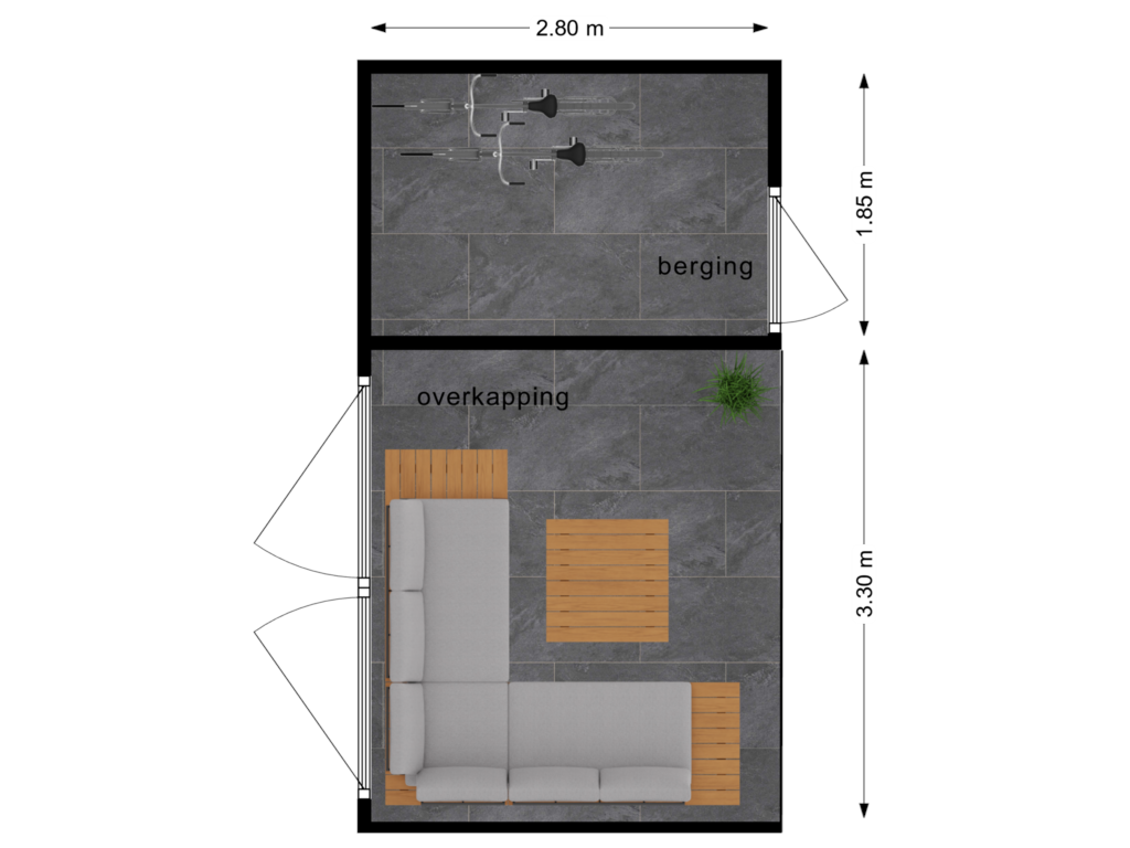 Bekijk plattegrond van Berging van Rembrandthof 54