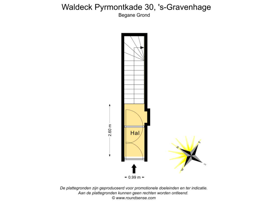 View floorplan of Begane Grond of Waldeck Pyrmontkade 30