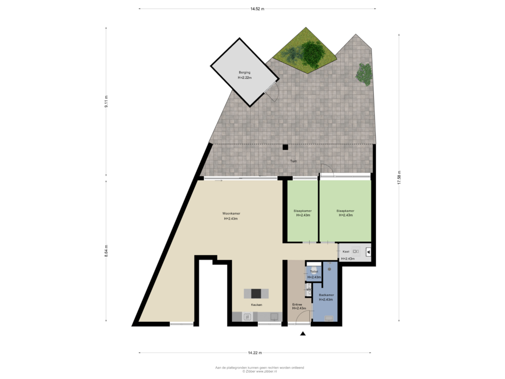 Bekijk plattegrond van Appartement _ Tuin van Essenwede 27