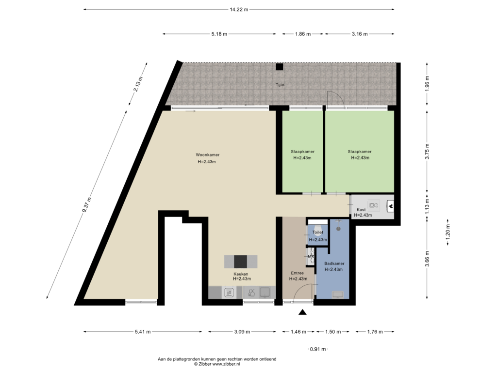 Bekijk plattegrond van Appartement van Essenwede 27