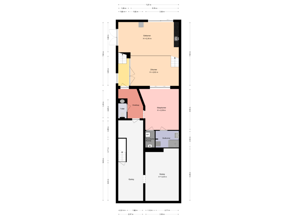 Bekijk plattegrond van Souterrain van Dr Poelsstraat 13