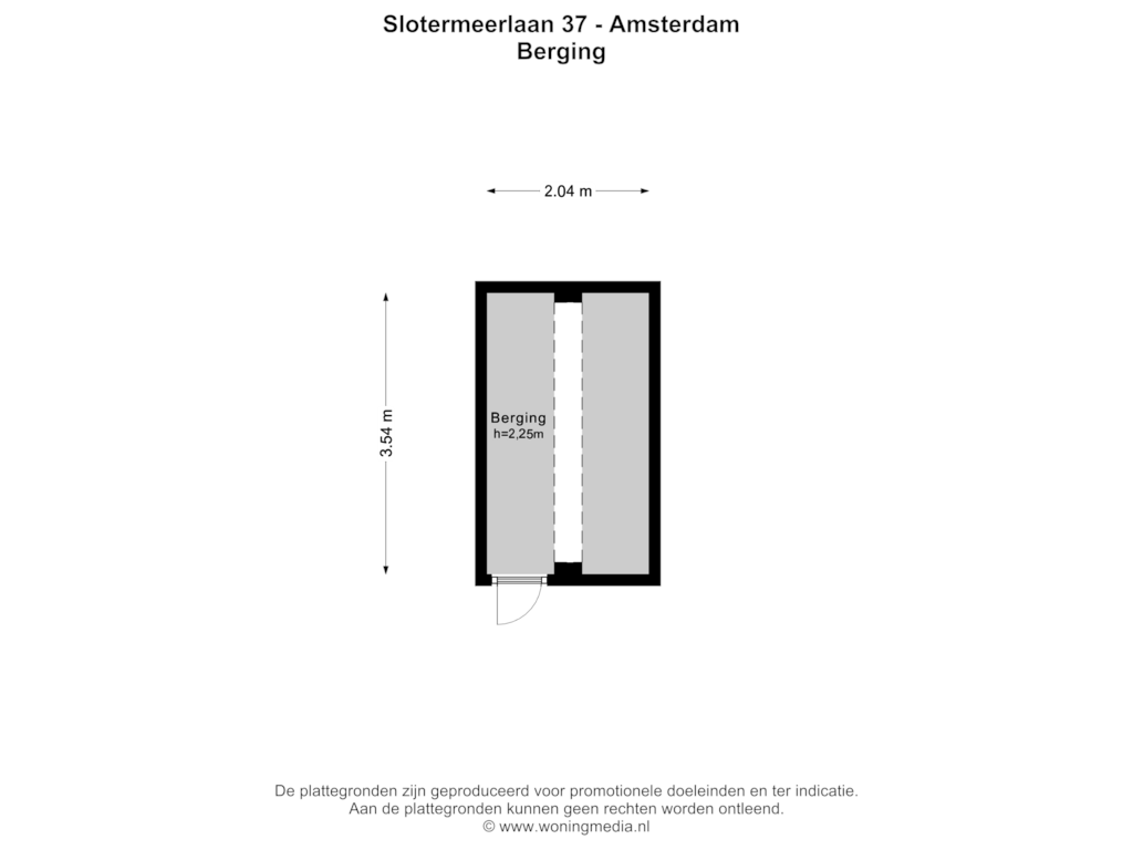 View floorplan of Berging of Slotermeerlaan 37