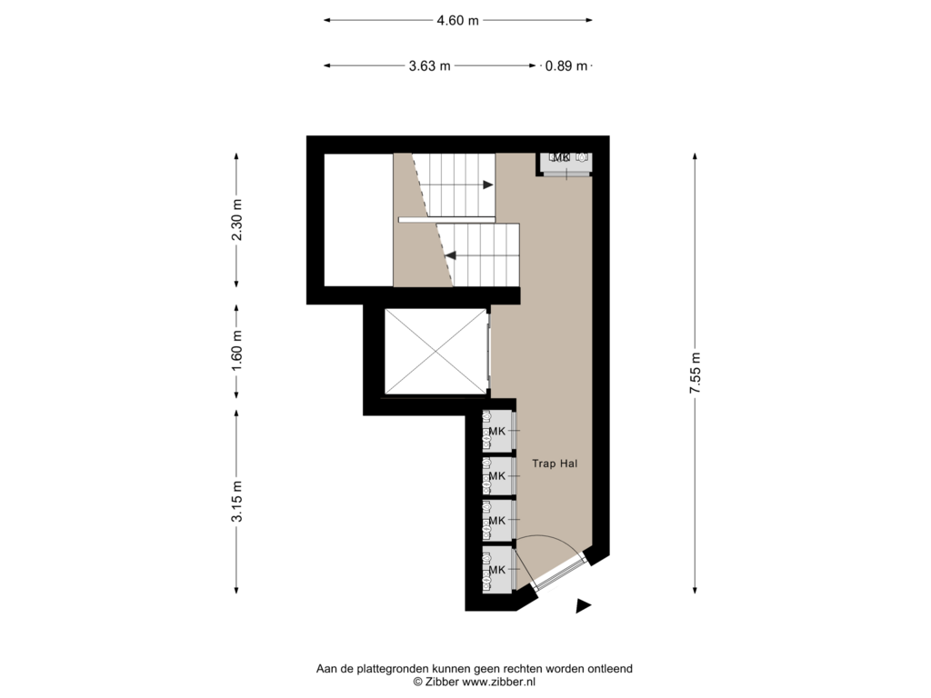 Bekijk plattegrond van Begane Grond van Dorpsstraat 42-F