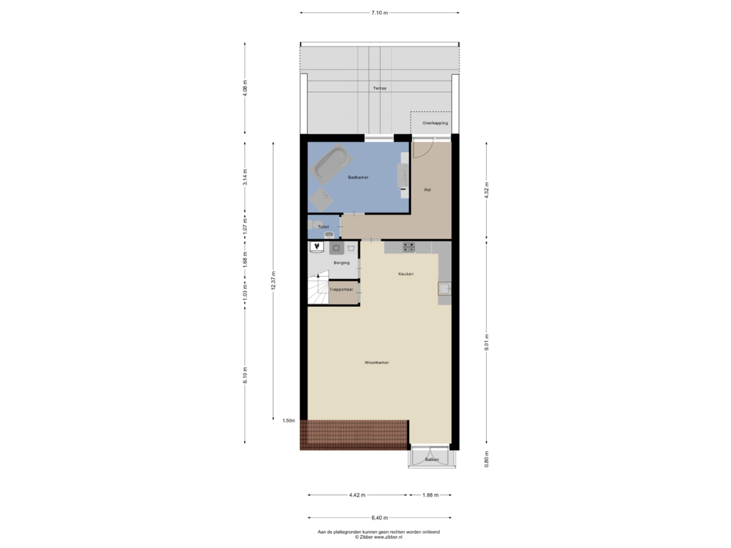 Bekijk plattegrond van Eerste Verdieping van Dorpsstraat 42-F