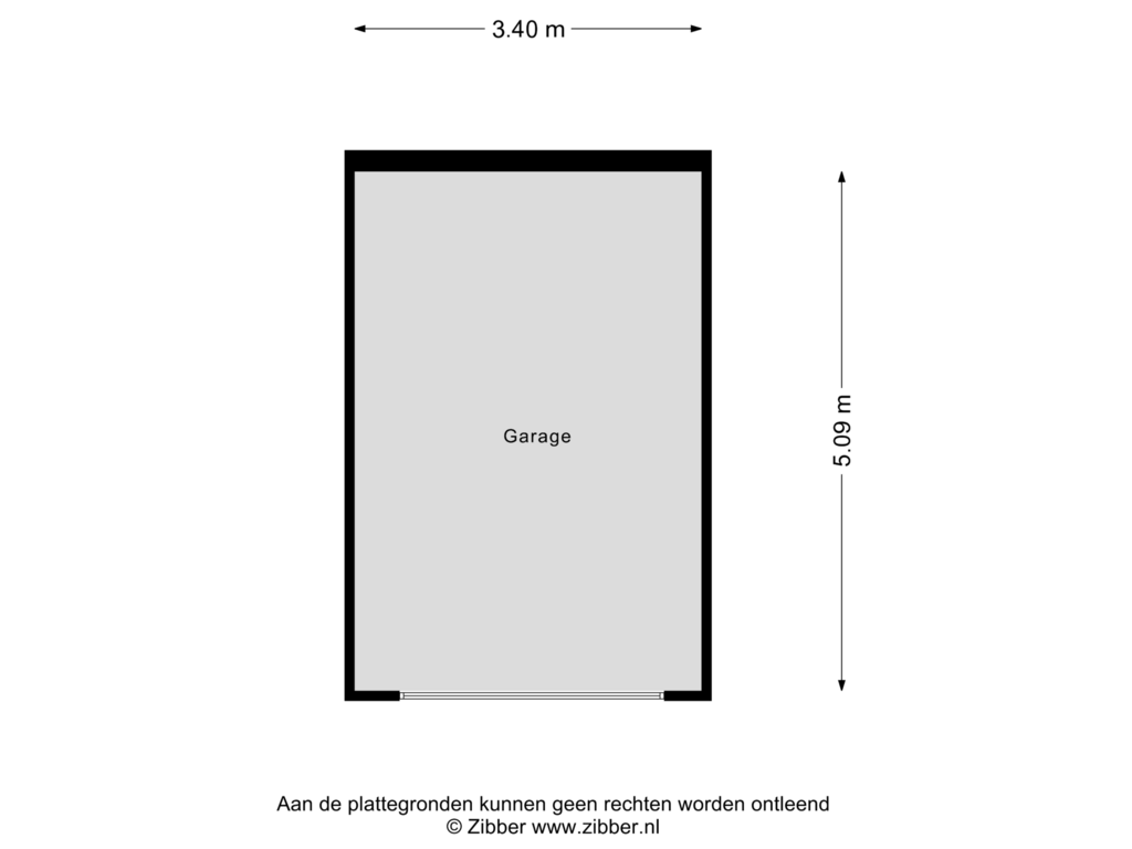 Bekijk plattegrond van Garage van Dorpsstraat 42-F