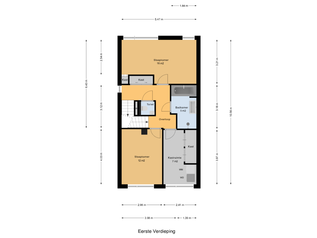 Bekijk plattegrond van Eerste Verdieping van Nicolaas Beetslaan 17