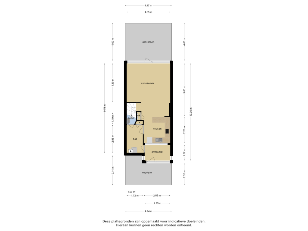 Bekijk plattegrond van Begane grond van Linnaeusstraat 100