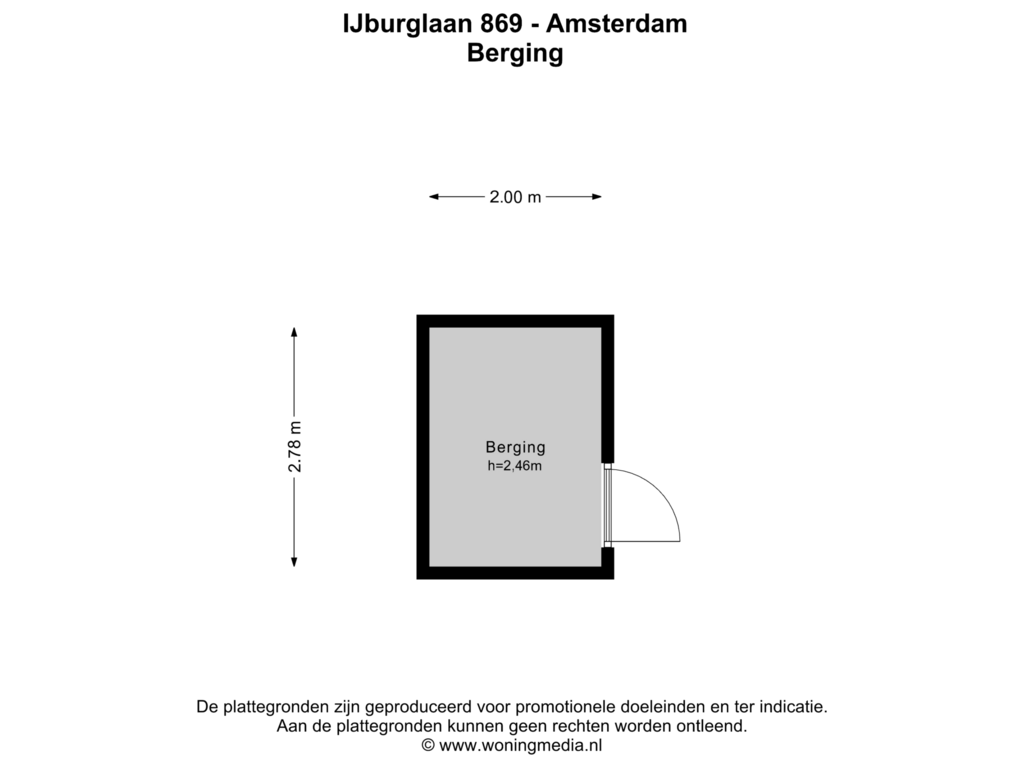 Bekijk plattegrond van Berging van IJburglaan 869