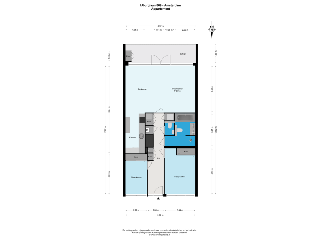 Bekijk plattegrond van Appartement van IJburglaan 869