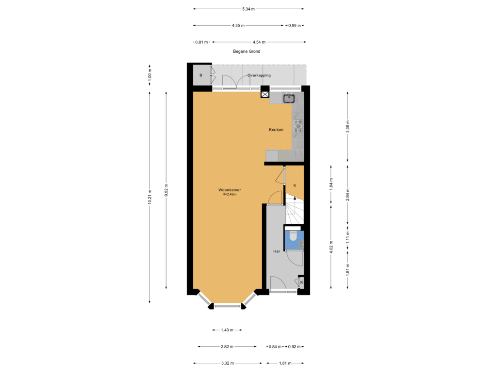 Bekijk plattegrond van Begane Grond van Rozenstraat 51