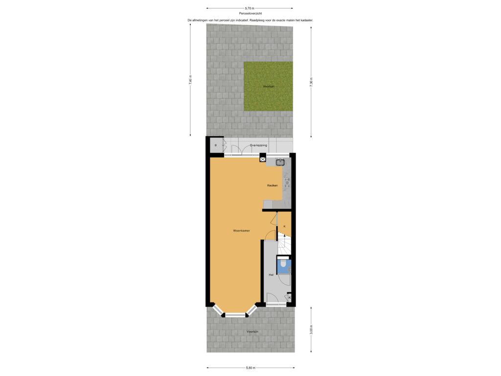 Bekijk plattegrond van Perceeloverzicht van Rozenstraat 51