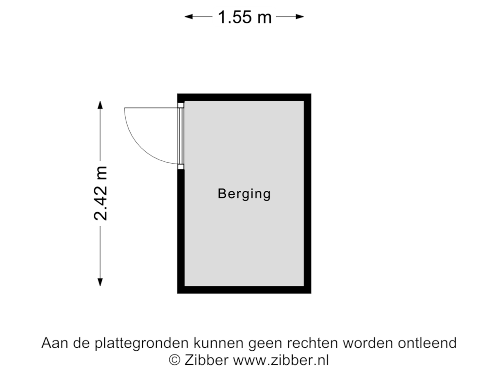 View floorplan of Berging of Gierstraat 38-A