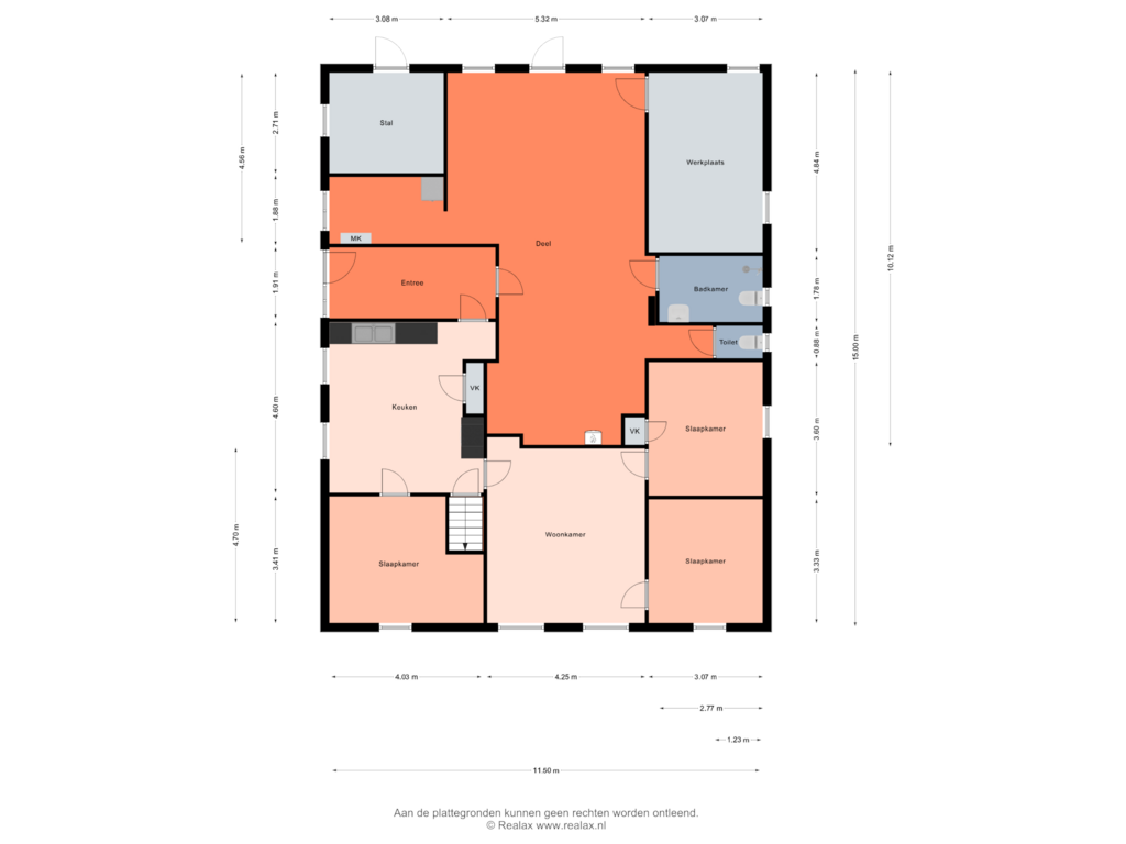 Bekijk plattegrond van Begane grond van Gronausestraat 319