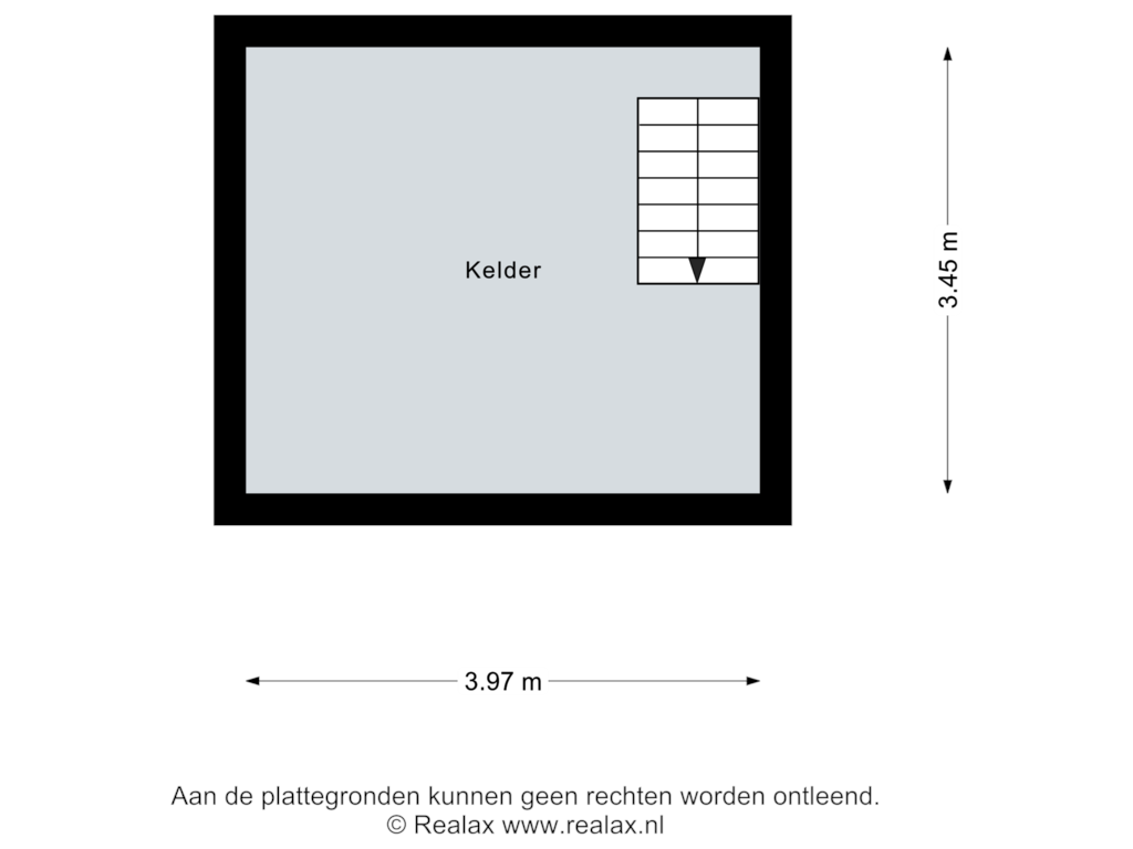 Bekijk plattegrond van Kelder van Gronausestraat 319