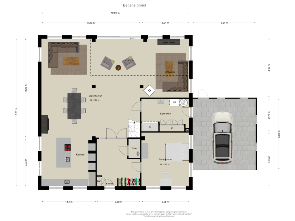 View floorplan of Begane grond of 't Voorwerf 2-C