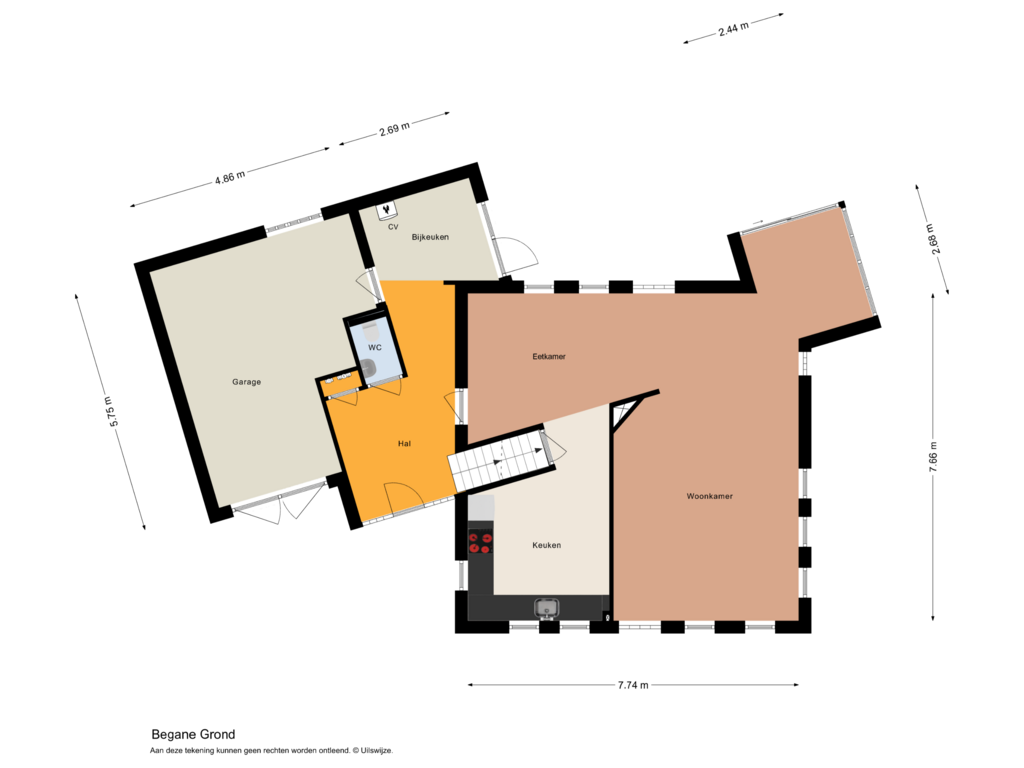 View floorplan of Begane Grond of Julianastraat 14