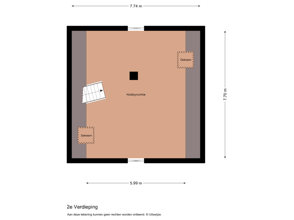 View floorplan of 2e Verdieping of Julianastraat 14